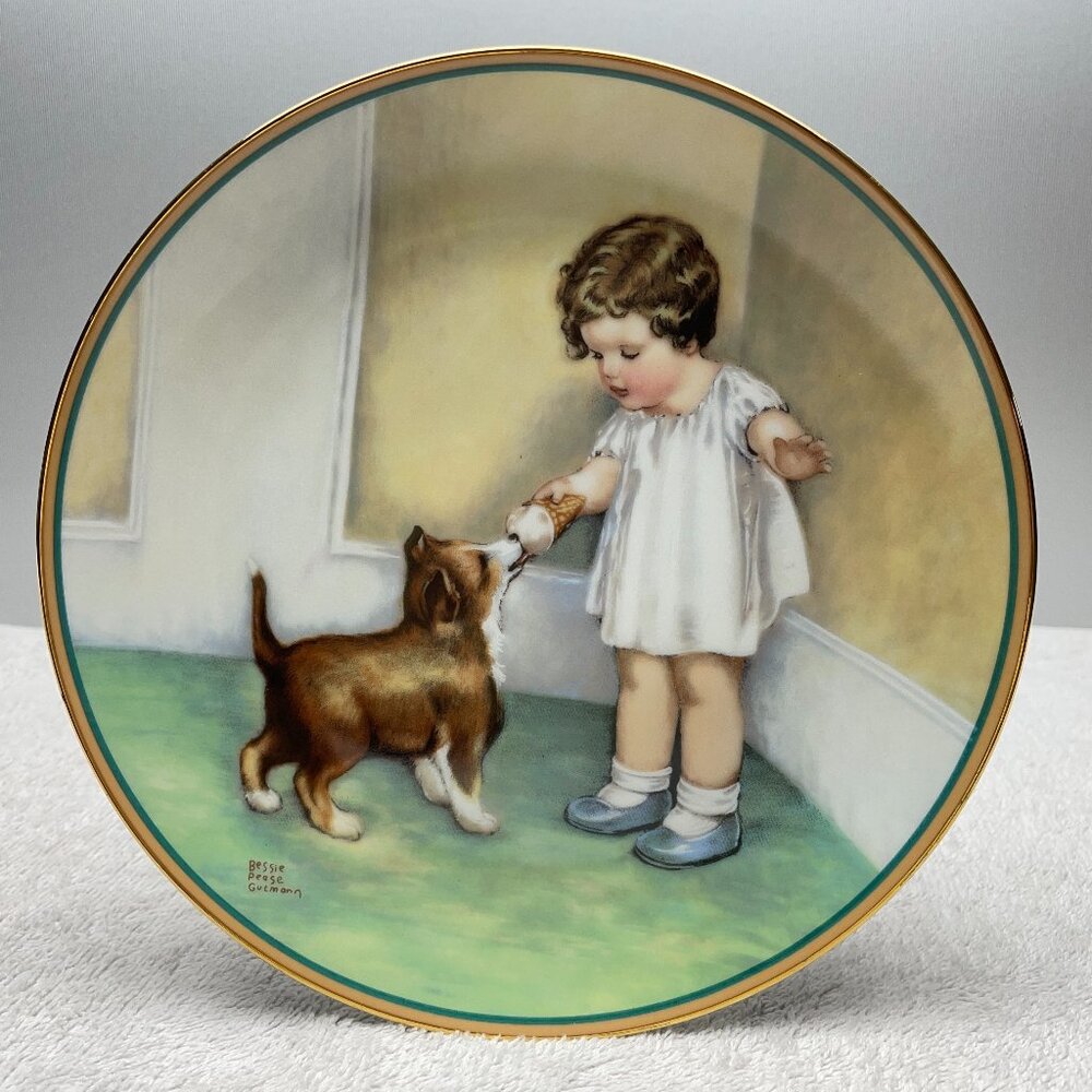 EUC Vintage 1985 Hamilton Collection Plate, "The Reward" Bessie Pease Gutmann
